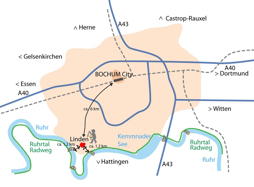 Apartment Bochum Linden Lage